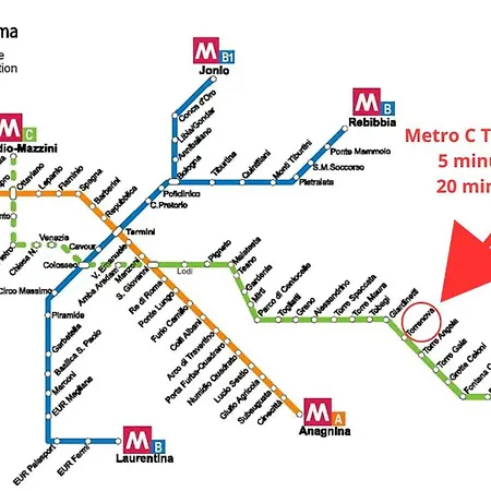 Deluxe - Close To Metro C Torrenova Station Pansiyon Roma